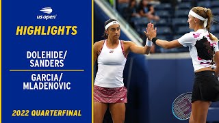Dolehide/Sanders vs. Garcia/Mladenovic Highlights | 2022 US Open Quarterfinal