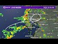 showers and storms move along pasco county coast tornado warning briefly issued allowed to expire