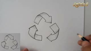 Cómo dibujar el símbolo del reciclaje | HD