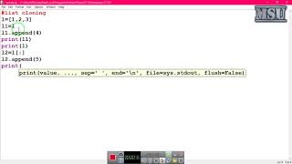 GE8161 Problem Solving and python Programming Laboratory 33 List Cloning
