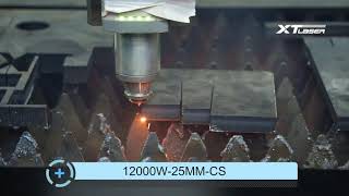 12000w 12kw fiber laser cutting machine cut  25mm cs carbon steel