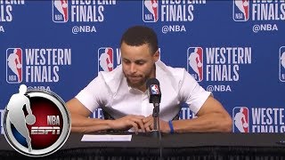 [FULL] Stephen Curry after Game 2 loss to Rockets: 'I'm feeling great' physically | NBA on ESPN