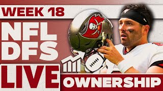 NFL DFS Ownership Report Week 18 Picks Saturday & Sunday DraftKings & FanDuel Strategy