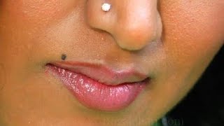 Bhuvaneswari (actress) with Nose Pin Lips Closeup