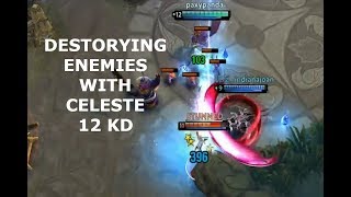 DESTROYING ENEMY WITH CELESTE 12 KD! Vainglory 5v5