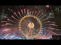 London Eye New Year's Evening Fireworks 2024 4K | London Eye NYE Fireworks