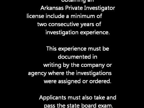 Arkansas Private Investigator license Arkansas Private Investigator license