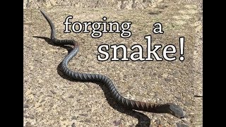 how to forge a rebar snake.  a simple blacksmith project