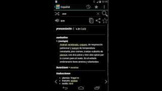 Diccionario español para Android
