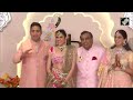 mukesh ambani family members arrive at jio world convention centre for anant radhika’s wedding