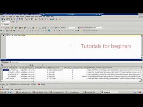 How to Find out the Table & Columns in ORACLE APPS R12 | Class 2 How to Find out the Table & Columns in ORACLE APPS R12 | Class 2