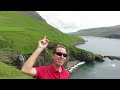 Waterfall! Check Out THE Sweet View, Bougaloo! THE Sports Travel GOAT on Vágar island, Faroe Islands
