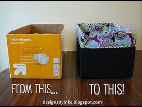 Diaper Box To Decorative Storage Bin Cover Cardboard Box With