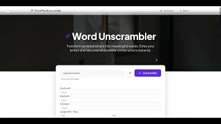 Quick Word Unscramble – Watch It In Action