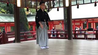 令和元年11月24日　武蔵一宮氷川神社　新帝陛下御即位奉祝奉納演武　範士八段　吉田阿慈齋