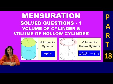 What is the formula for finding volume of a hollow cylinder having outer radius inner radius and height?