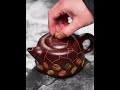 full handmade yixing purple clay teapot yuhua stone 全手工宜兴紫砂壶 百目老紫泥 雨花石 yiqinteahouse.com