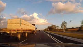 Dashcam video shows semi-truck weaving through traffic on SR 82