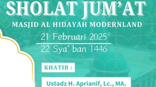 🔴 LIVE KHUTBAH JUM'AT || Ustadz H. Aprianif, Lc., MA.