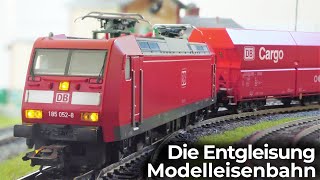 Die Modellbahn | Güterzug Entgleisung \u0026 Anlagenrundschau mit viel Zugverkehr + Sonderfahrten der E69