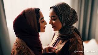 Beautiful Muslim kiss | Lesbians Kissing Video