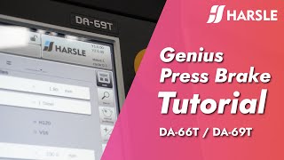 HARSLE Genius Press Brake Operation Tutorial (DELEM DA-66T and DA-69T)