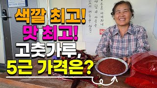 색깔 좋고 맛 좋은 고춧가루 저렴하게 판매합니다 1근 가격은? 5근 이상 무료배송 건고추 고추재배 고추시세