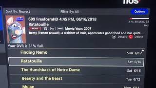 The Ratatouille Movie on the Den DVR