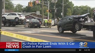 NJ Police Pursuit Ends With 5-Car Crash In Fair Lawn