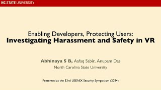 USENIX Security '24 - Enabling Developers, Protecting Users: Investigating Harassment and Safety...