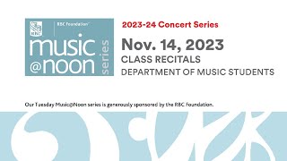 RBC Foundation Music@Noon Series 2023-24