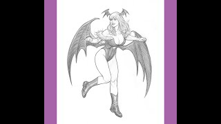 Frank Cho Drawing Demo - Morrigan from Darkstalkers