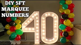 ONLY $12!! | DIY 5FT TALL MARQUEE NUMBERS