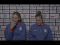 Alyssa Naeher and Trinity Rodman's USWNT 2024 Olympic send off series team press conference