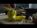 PERSON SLICING A YELLOW BELL PEPPER | FREE  FOOTAGE NO COPYRIGHTS | VIDEO LIBRARY | 4K | HD | 2020