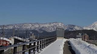 糸魚川市中央大通り・国道148号線交差点から見た雪景色！