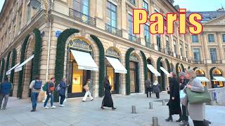 PARIS, FRANCE🇫🇷  PARIS PREPARING FOR CHRISTMAS,  PARIS EVENING WALK | PARIS 4K HDR | 5 NOVEMBER 2024