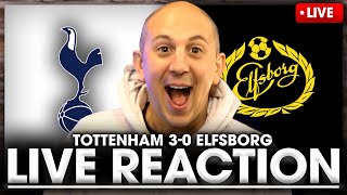 LIVE MATCH REACTION Elfsborg Vs Tottenham • Europa League