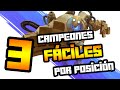 LEAGUE OF LEGENDS: WILD RIFT | 3 CAMPEONES FÁCILES POR POSICIÓN PARA EMPEZAR | CONSEJOS PARA NOVATOS