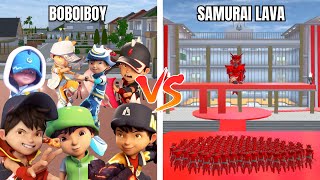 EXPERIMEN BOBOIBOY KUASA 7 VS PASUKAN SAMURAI MONSTER LAVA!! - SAKURA SCHOOL