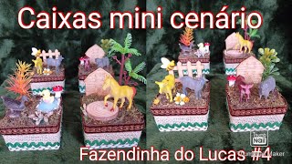 Preparativos festa Fazendinha|Caixa mini cenário|DIY