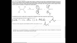 QUESTÃO 2 (OZONÓLISE E MEIA VIDA) - ESPECÍFICA DE QUÍMICA UFPR 2023