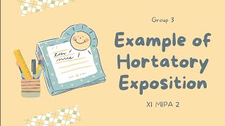 Example Hortatory Exposition