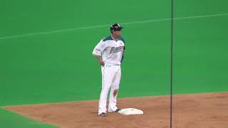 2018.4.25 ファイターズガール 8回裏追加点のチャンス 梶浦ほのかちゃん 野口遥花ちゃん 中田翔2点タイムリーでガッツポーズ