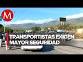 Transportistas bloquean la autopista del sol en Guerrero