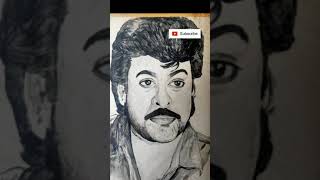 Megastar Chiranjeevi indian ink sketch / my old drawing album #Shorts