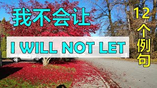 第154期 | 常用句式 - 我不會讓... |【I WILL NOT LET ...】12个例句 | 個人感悟