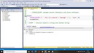 67.STRING_AGG,STRING_ESCAPE,STUFF,SUBSTRING FUNCTIONS IN SQL - TELUGU