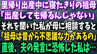 【スカッと】里帰り出産中に寝たきりの祖母が「出産しても帰るな」それを聞いた私が母に相談すると「実は…おばあちゃん昔から不思議な力があるの」直後、夫から驚きの発言に恐怖した私は…【修羅場】