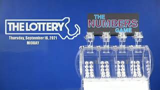 Midday Numbers Game Drawing: Thursday, September 16, 2021
